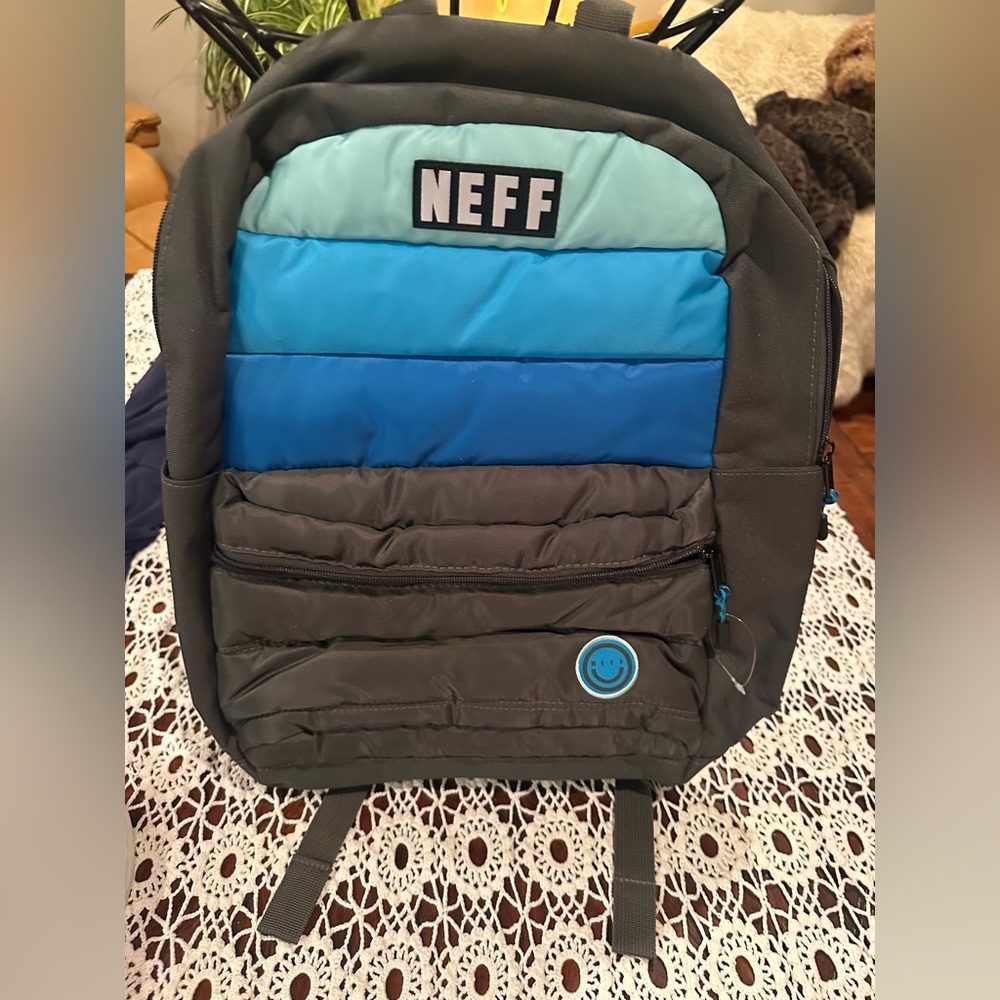 Neff Blue and Gray Backpack NWT
